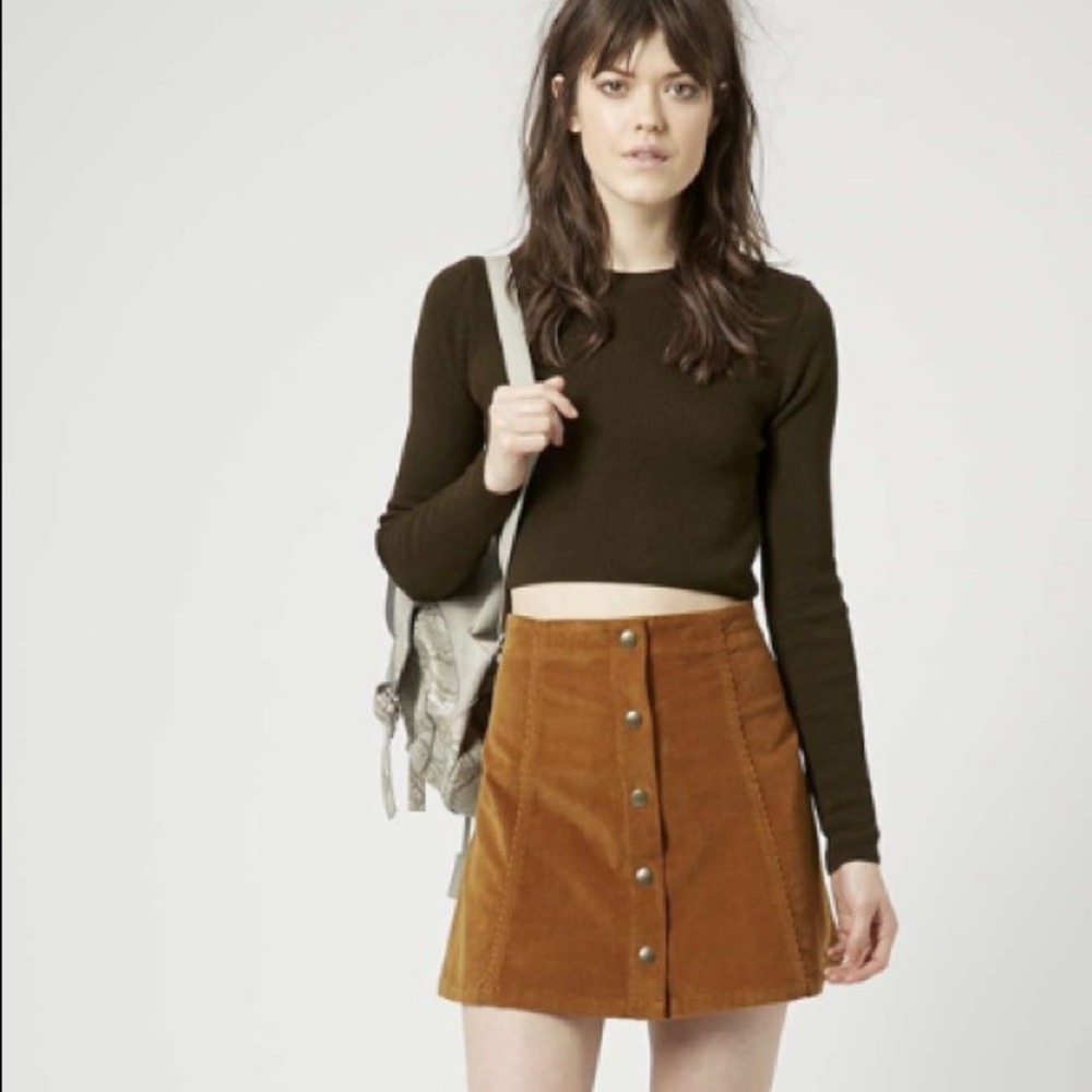 TOPSHOP corduroy mini skirt